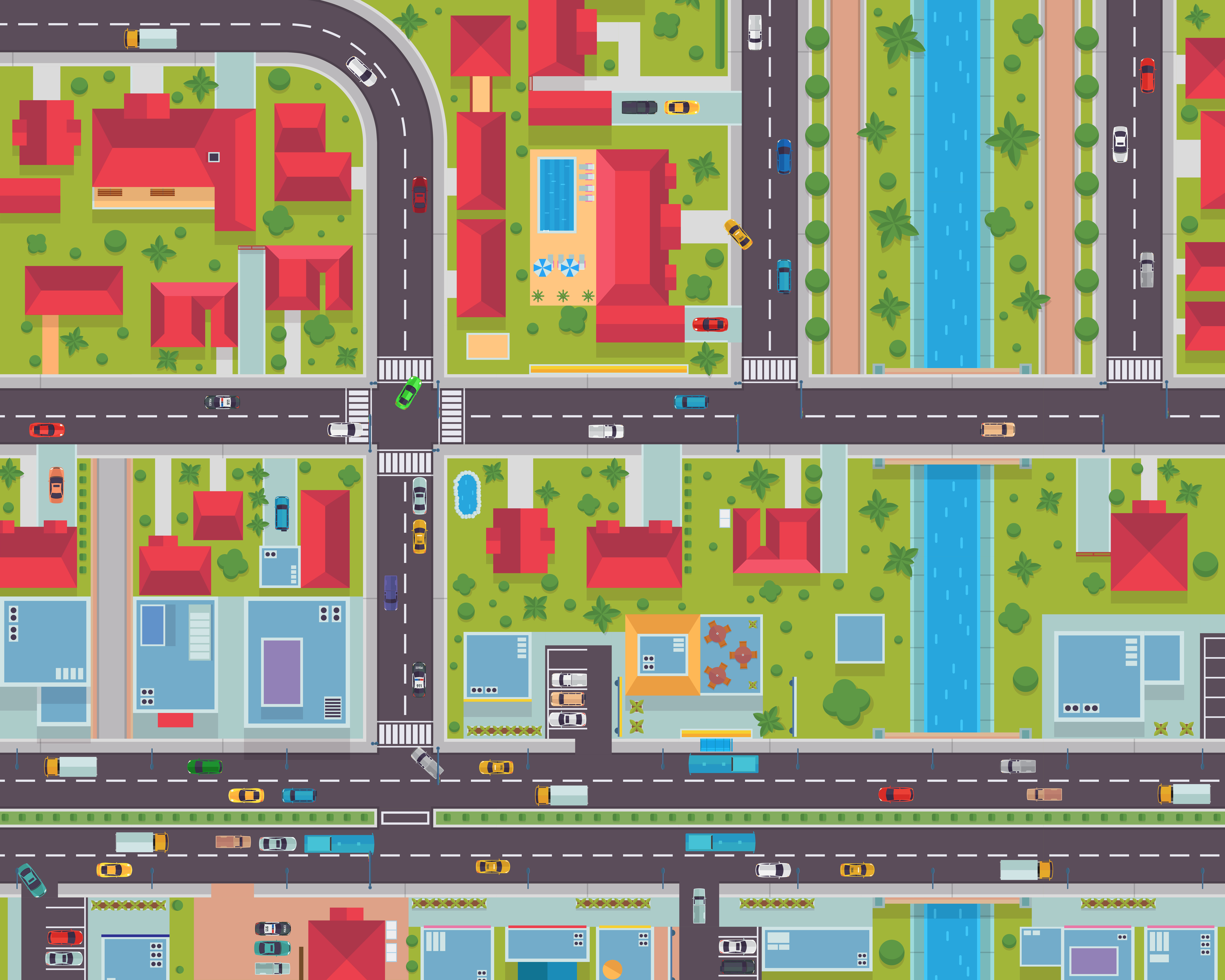 Urban colourful city image