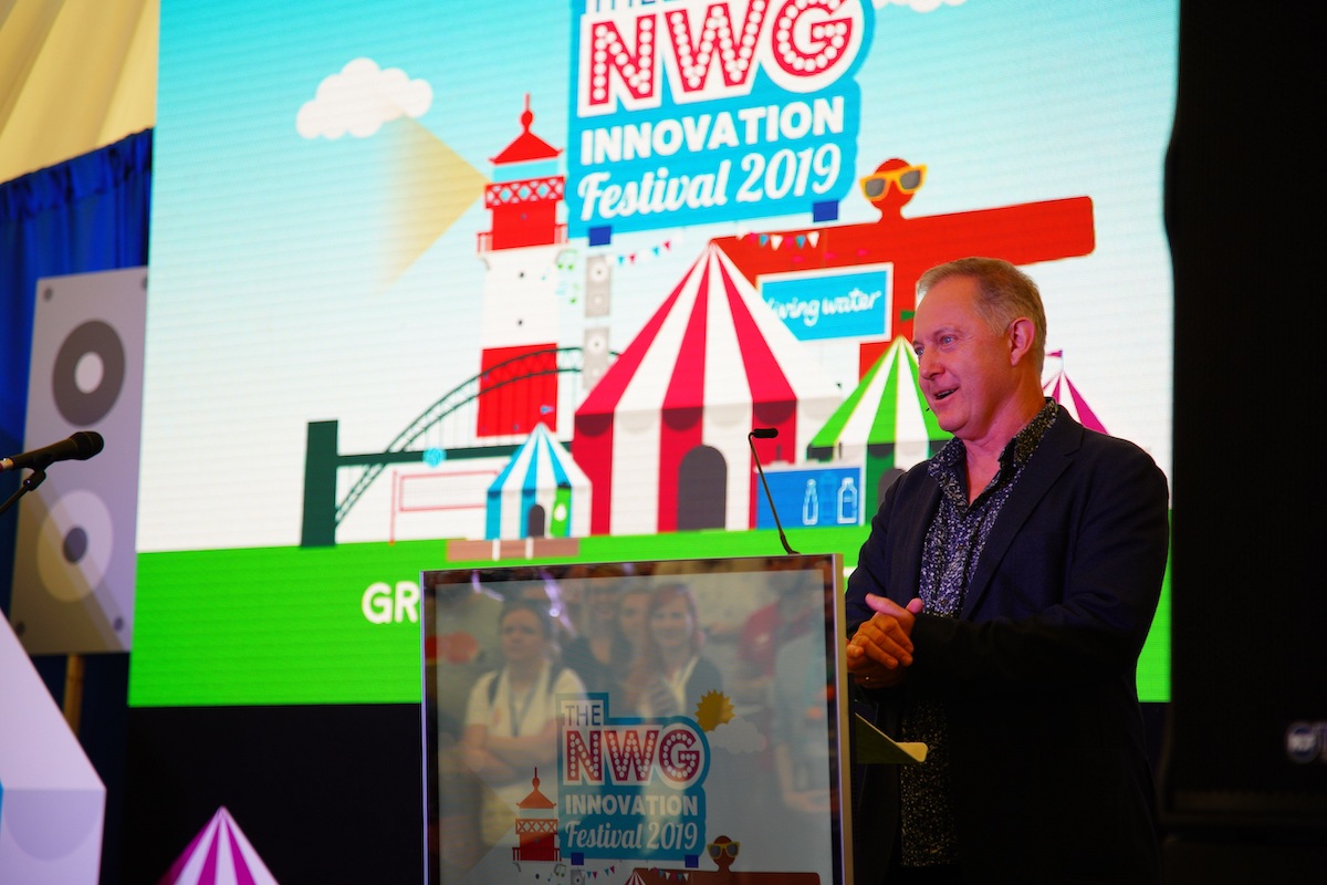Nigel Watson, Chief Information Officer at the Northumbrian Water Group speaking at the 2019 Innovation Festival