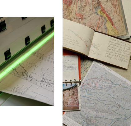 Paper maps and documents