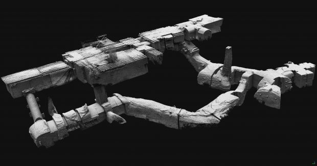 3D model derived from hand-held, mobile laser scanner data representing one of the 544 caves below Nottingham city centre
