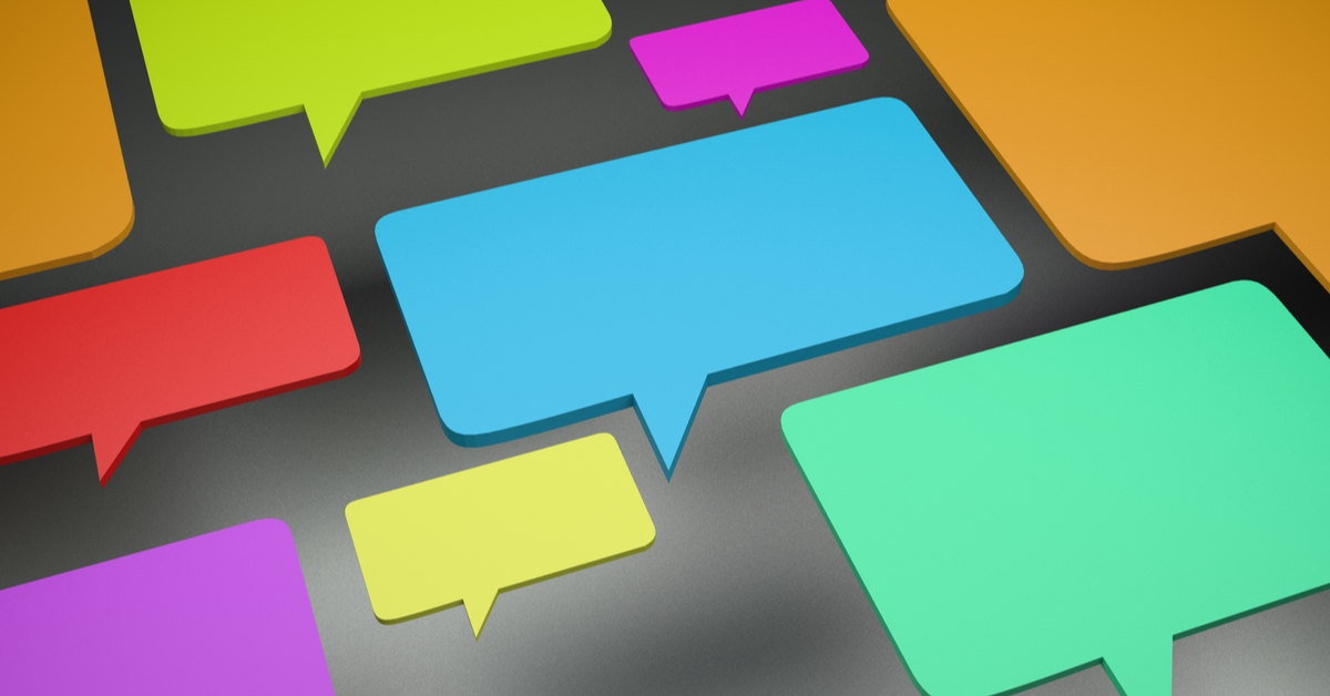 3D dialog bubble talk