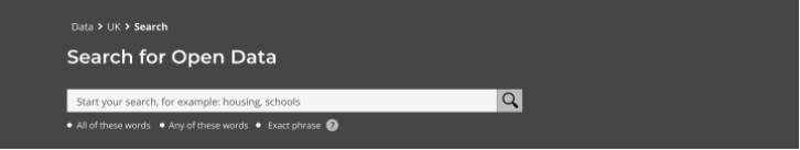Data portal search box